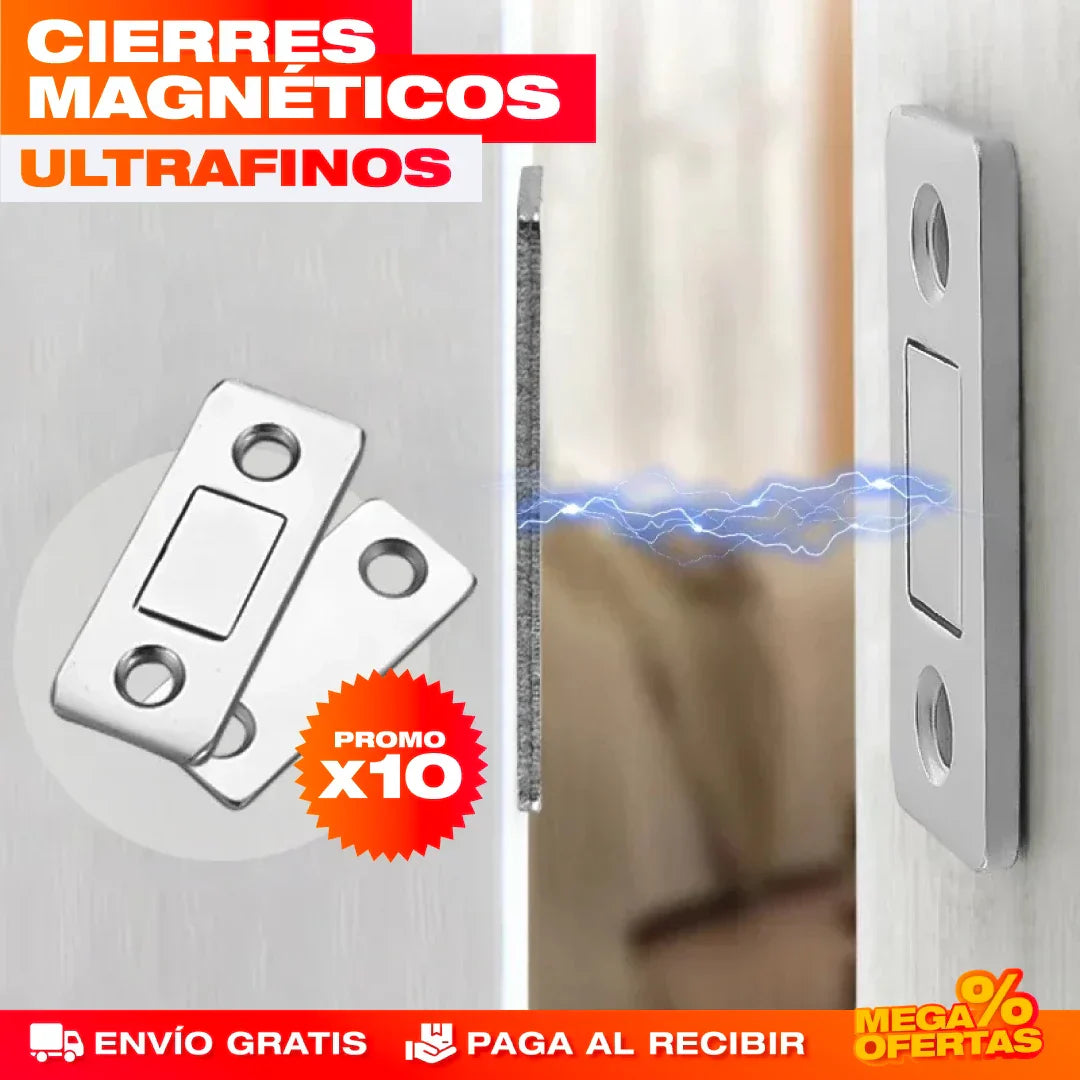 SET X10 CIERRES MAGNÉTICOS ULTRAFINOS