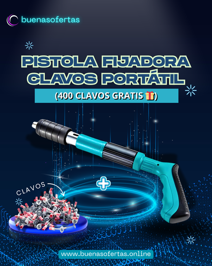🔖 Pistola Fijadora Clavos Portátil